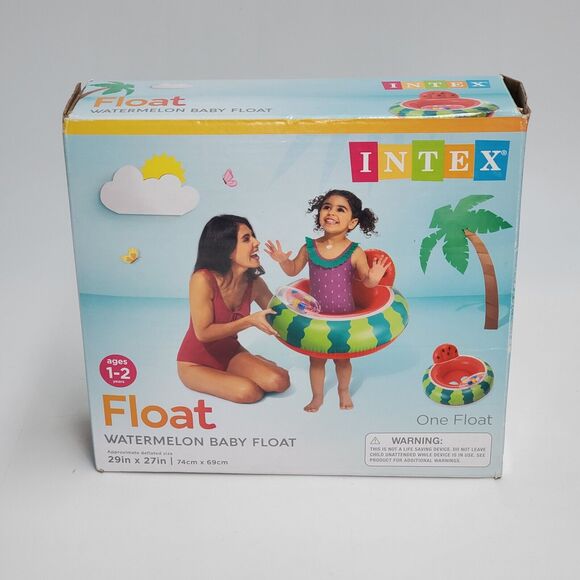 Watermelon Baby Float Intex For Ages 1-2 years 29in x 27in Max Weight 33lb - Picture 3 of 4